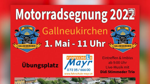 Motorradsegnung in Gallneukirchen am 1. Mai um 11:00
