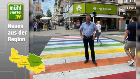 Freistadt bekommt Regenbogen-Zebrastreifen