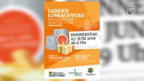 Ankündigung Langer Einkaufstag, Seidl & Schmankerlroaß in Rohrbach-Berg 2018