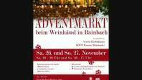 Ankündigung Adventmarkt in Rainbach am 26. und 27. November