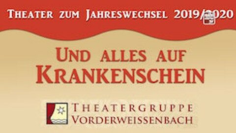 Ankündigung Theater zum Jahreswechsel in Vorderweißenbach 2019