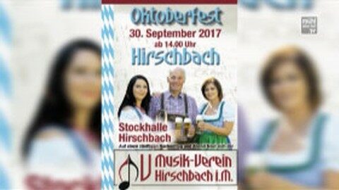 Ankündigung Oktoberfest in Hirschbach am 30.9.2017