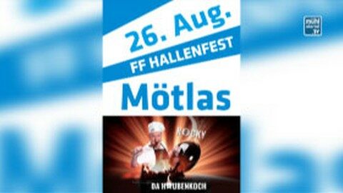 Ankündigung Hallenfest FF Mötlas mit Premiere „Wochenteiln“ von Rocky Roman