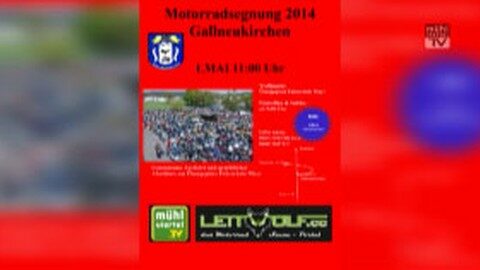 Ankündigung Motorradsegnung in Gallneukirchen am 1. Mai
