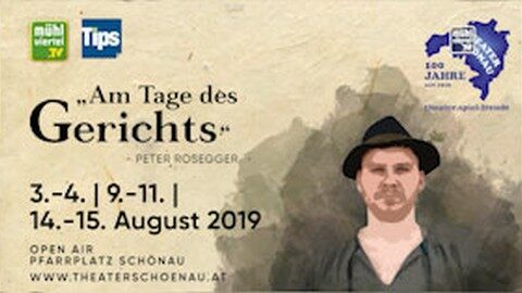Ankündigung Theater Schönau „Am Tage des Gerichts“ zum 100-jährigen Jubiläum