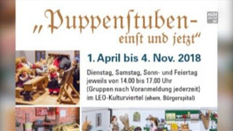Ankündigung: Sonderausstellung Schulmuseum Bad Leonfelden: Puppenstuben einst u. jetzt