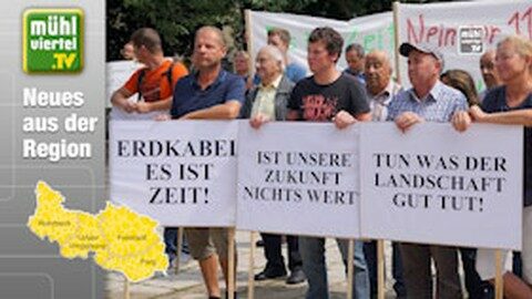Demo gegen 110 kv-Leitung durchs Mühlviertel in Linz