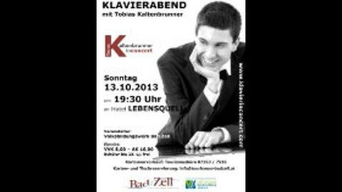 Ankündigung Klavierkonzert Tobias Kaltenbrunner in Bad Zell