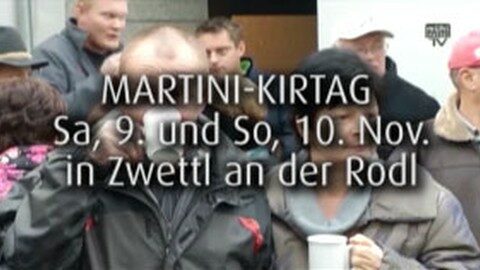 Ankündigung Martini-Kirtag in Zwettl an der Rodl