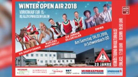 Ankündigung Winter Open-Air 2018 am Samstag, 6. Jänner in Schweinbach